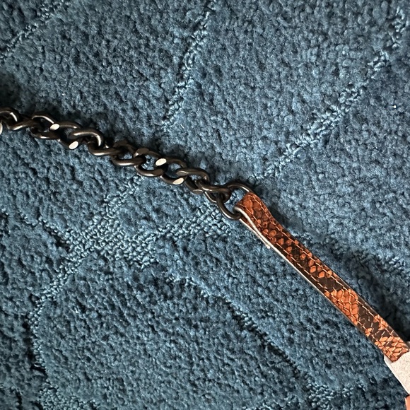 Nicole Miller Brown Snake Print Women Bag - Picture 7 of 9